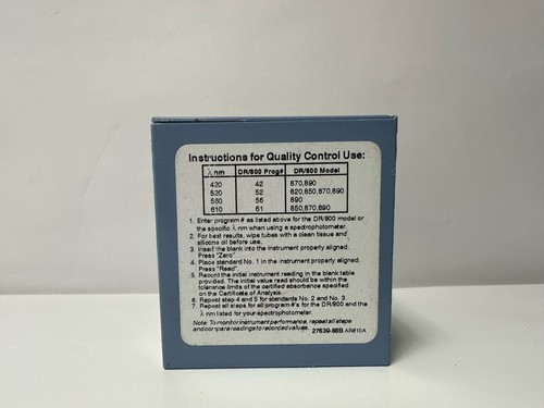 HACH DR/Check 27639-00 Absorbance Standard Secondary Standards Kit EXP JULY2024 - Picture 2 of 9