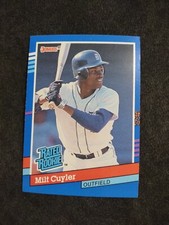 1991 Donruss Milt Cuyler RC #40 Detroit Tigers Rated Rookie Baseball Card. rookie card picture