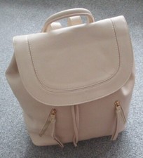 Oasis Ivory Faux Leather Rucksack Backpack Bnwt Rrp £35