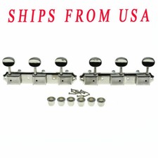 Vintage 3x3 Guitar Tuning Keys 3 on a Plate Tuners fit Les Paul SG Nickel