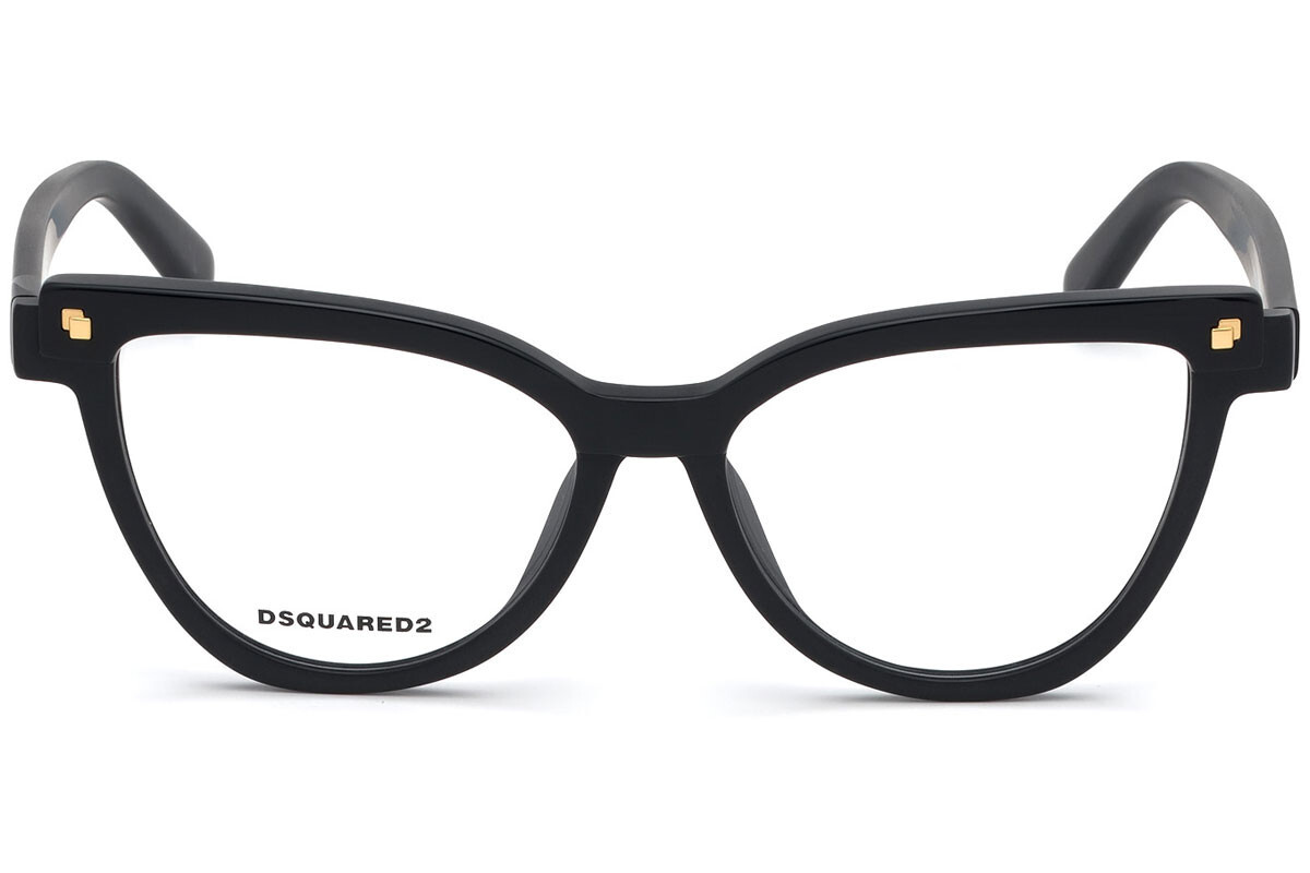 Dsquared2 キャットアイフレムメカネ DQ5273 059 DSQUARED2 DQ5273 005 Black Plastic Cat Eye Optical