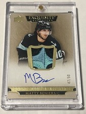 2022-23 Upper Deck The Cup Matty Beniers Exquisite Collection #/50 Kraken ANCHOR