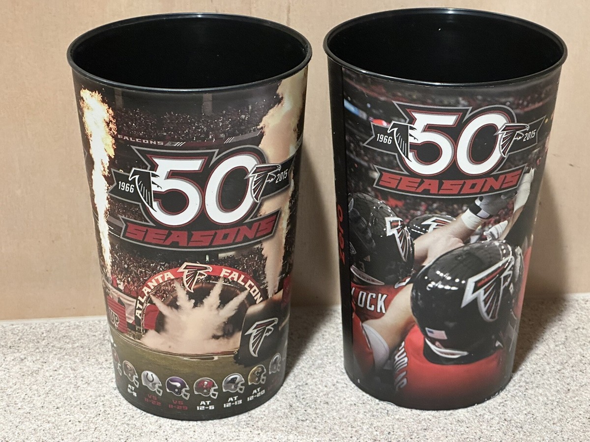 Atlanta Falcons NFL 50th Anniversary 2 Plastic Stadium Drinking
