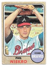 PHIL NIEKRO 1968 TOPPS 257 ATLANTA BRAVES HOF EXCELLENT