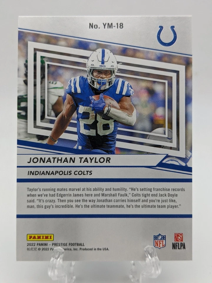 💥 JONATHAN TAYLOR 2022 Panini Prestige YOUTH MOVEMENT #YM-18 Indianapolis Colts - Image 2 of 2