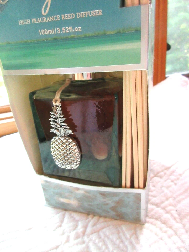 GC TROPICAL ISLAND MARGARITA HIGH FRAGRANCE REED DIFFUSER SET 3.52 FL. OZ. NIB - Image 3 of 4