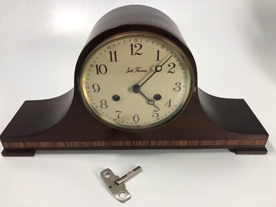 Large Vtg Seth Thomas Mantle Clock A 208-005 (2) Jewels 7713 USA/Germany w/  Key
