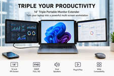 14 Triple Portable Monitor for Laptop FHD 108...
