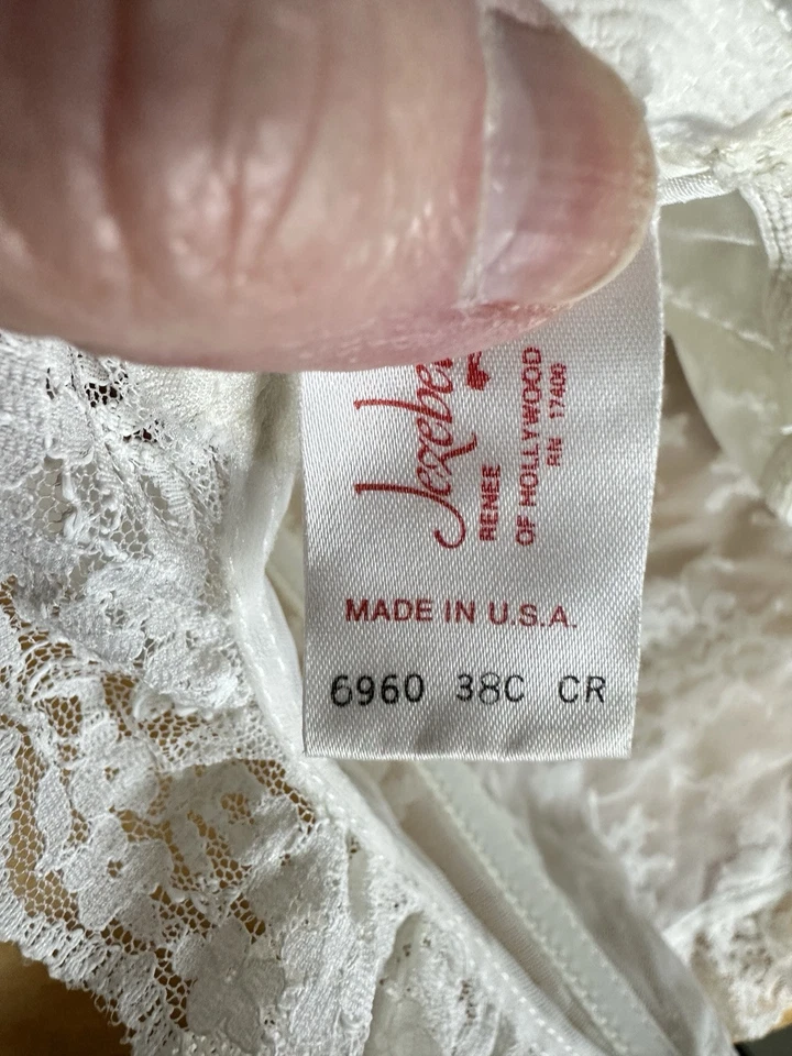 Sujetador Corsé Jezebel Renee Marfil Encaje 38C Cierre Gancho De Colección Foto 4 de 4