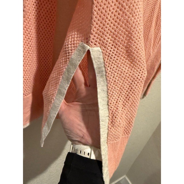 Smartwool Everyday Exploration Tunic V Neck Mesh Pink/Grey Knit Sweater M