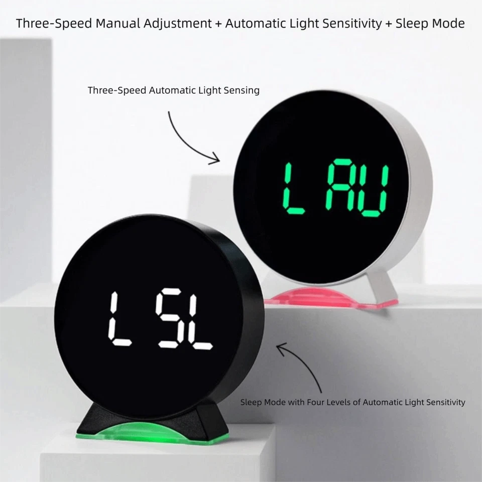 Multi-functional LED Alarm Clock Running Second Display Table Clock Home Decor - Image 4 of 4