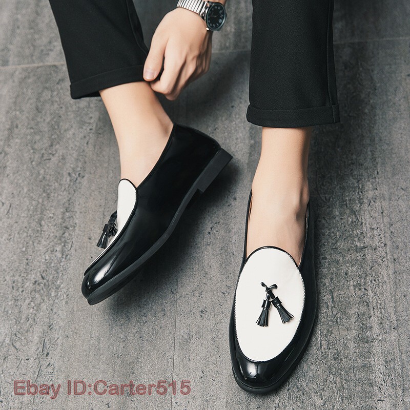 SAOLA Scarpe Oxford uomo inglesi ecopelle slip on punta tonda eleganti club nappa taglia