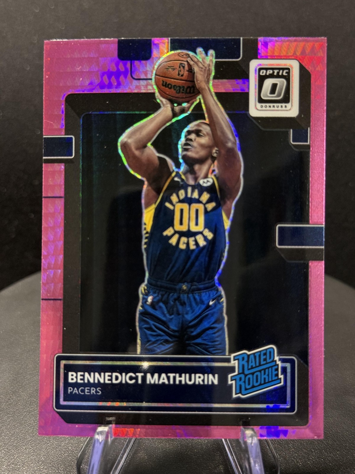 2022-23 Donruss Optic #209 Bennedict Mathurin Hyper Pink RC Pacers