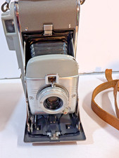Polaroid Land Camera Model 80 Leather Case, close up lenses, flash, Untested
