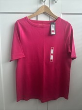 BNWT M&S Bright Pink Tshirt Size 18