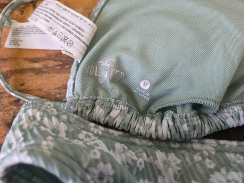 Hollister 2 Piece Green And White Small Floral Print Bikini Size Medium ... - Picture 5 of 7