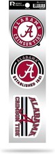 Alabama Crimson Tide 3 Piece Retro Spirit Decals Premium Throwback Stickers