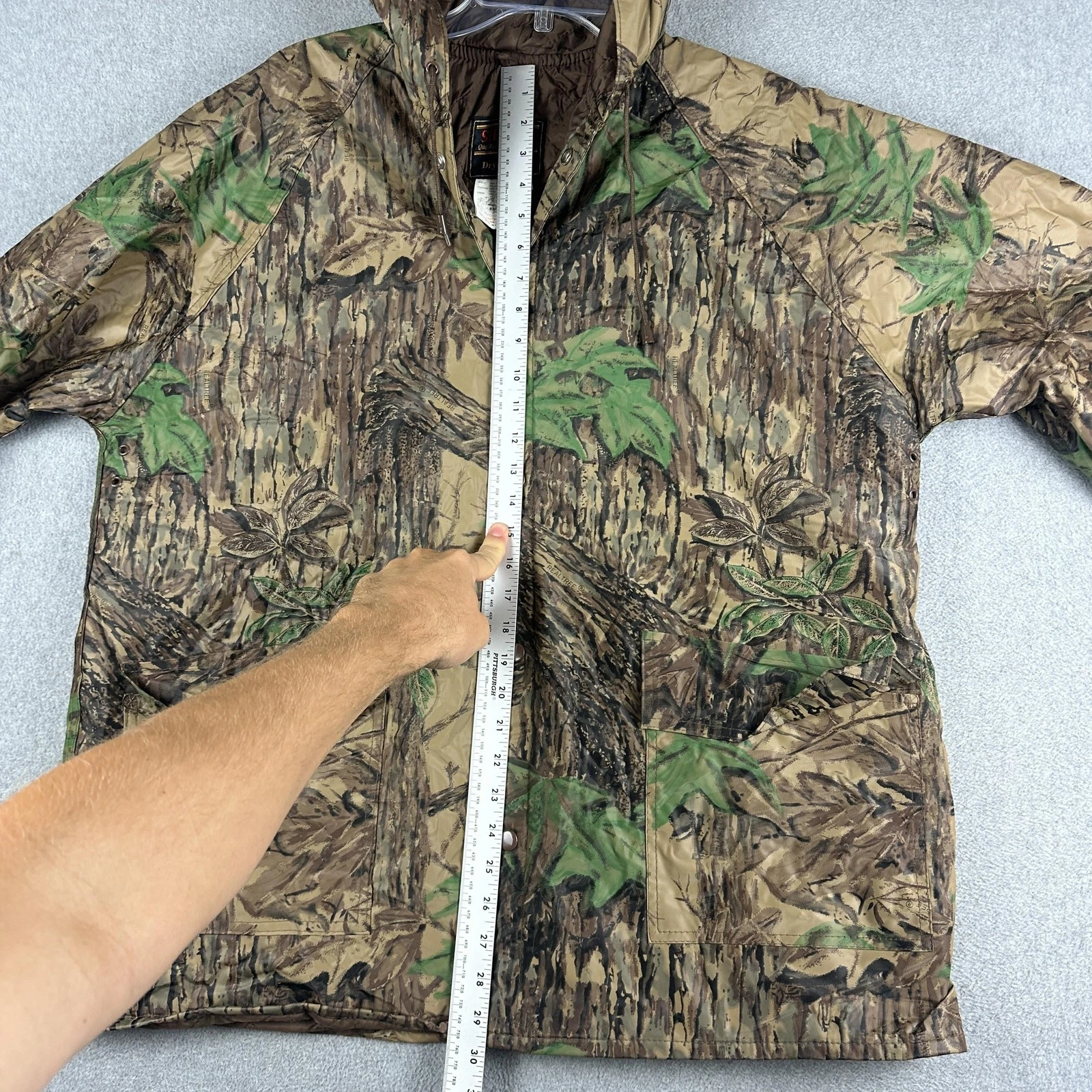 Stearns Dry Wear Jacket Mens XL Brown Realtree Camo Hooded Insulated Parka Rain image 5