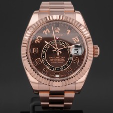 Rolex Sky-Dweller, 326935, Rose Gold, Chocolate Arabic Dial, Oyster Bracelet