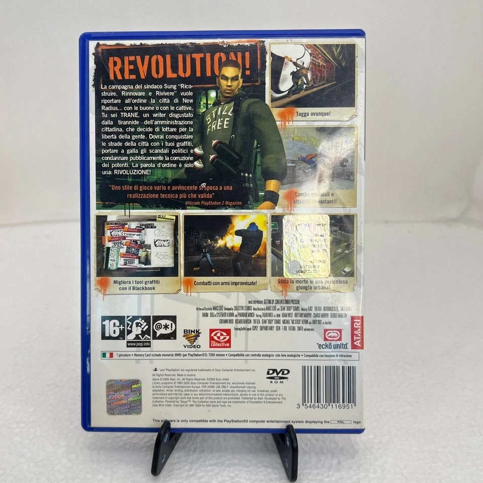 Marc Ecko's Getting Up Ps2 Playstation 2 edizione limitata Sony PAL ITA No CIB - Immagine 4 di 4