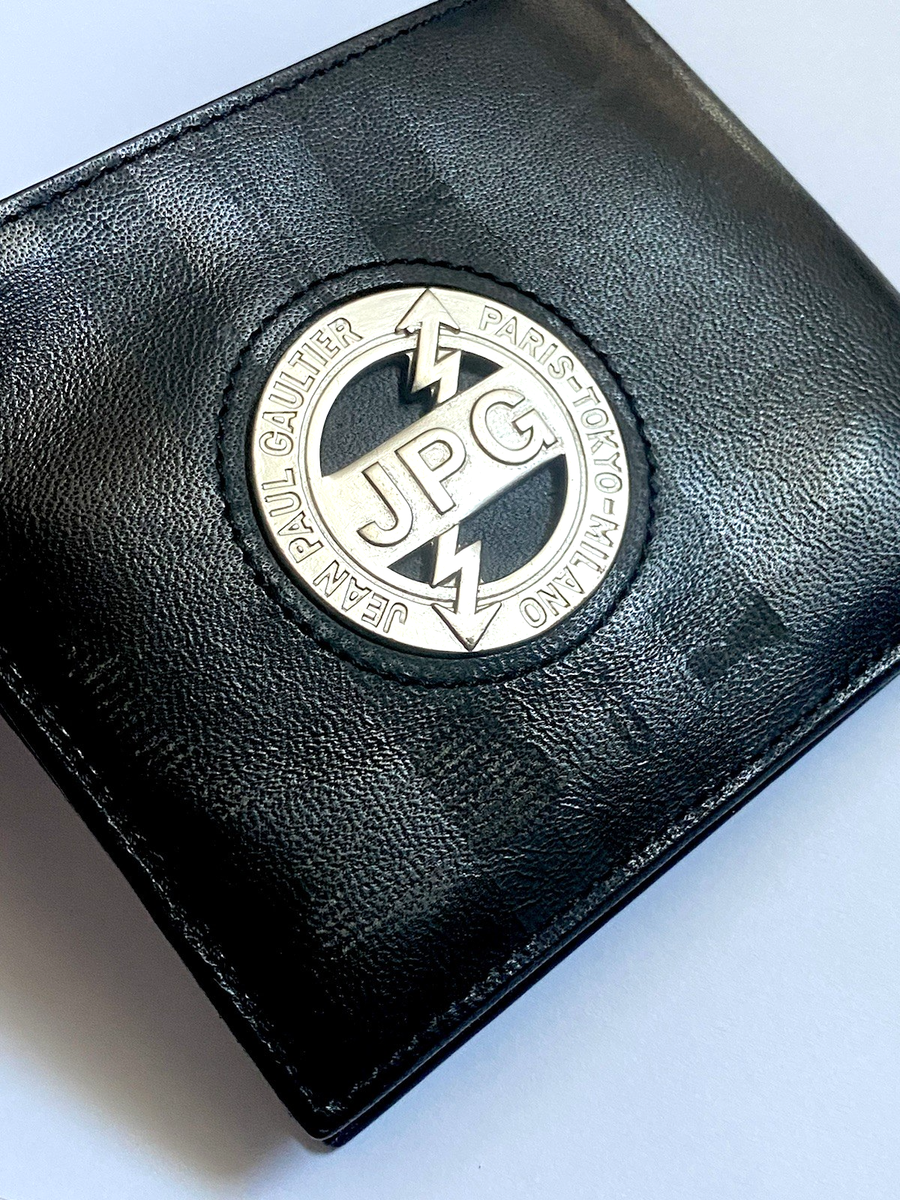 JPG Jean Paul Gaultier Silver Logo Bi Fold Wallet | eBay