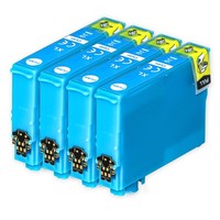 4 Cyan Tintenpatronen Ersetzen Epson T3472 (34XL) Non-Oem / Compatible