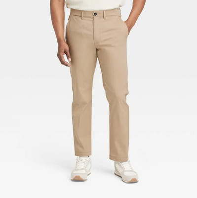 Goodfellow & Co Chino Pants Men's Scultural Tan Slim Fit Straight Leg Tech