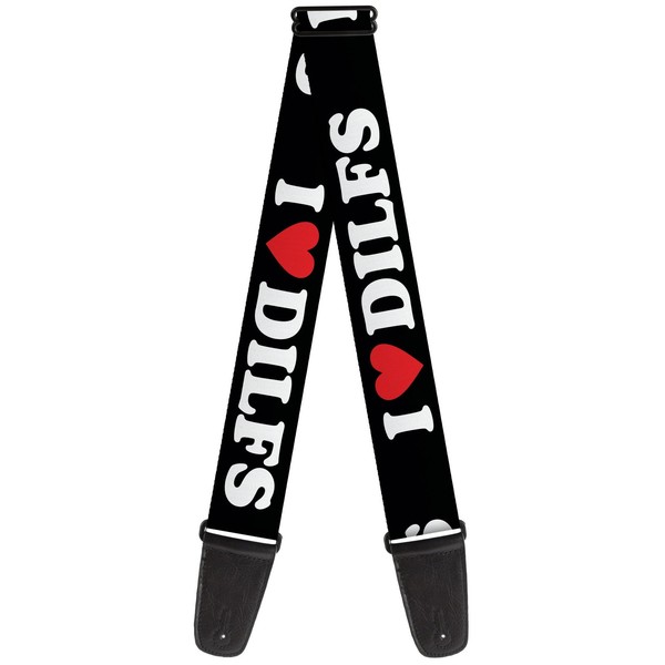 `Guitar Strap - I ``Heart`` Dilfs Black/White/Red` (Us Import) ACC NEU-image
