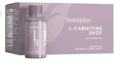 Nutriplus L-Carnitine Green Tea Vitamin B6 Shot 15x50ml Weight Loss Supplement