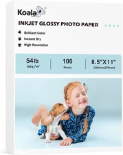 Koala Glossy Inkjet Photo Paper Thick 8.5X11 Inches 100 Sheets 54Lb Picture Pape
