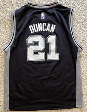 Vintage San Antonio Spurs Tim Duncan Basketball Adidas NBA Jersey XL