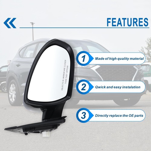 Right Passenger Side Mirror Compatible With 2019 2020 2021 Hyundai Tucson Wit... - Picture 3 of 6
