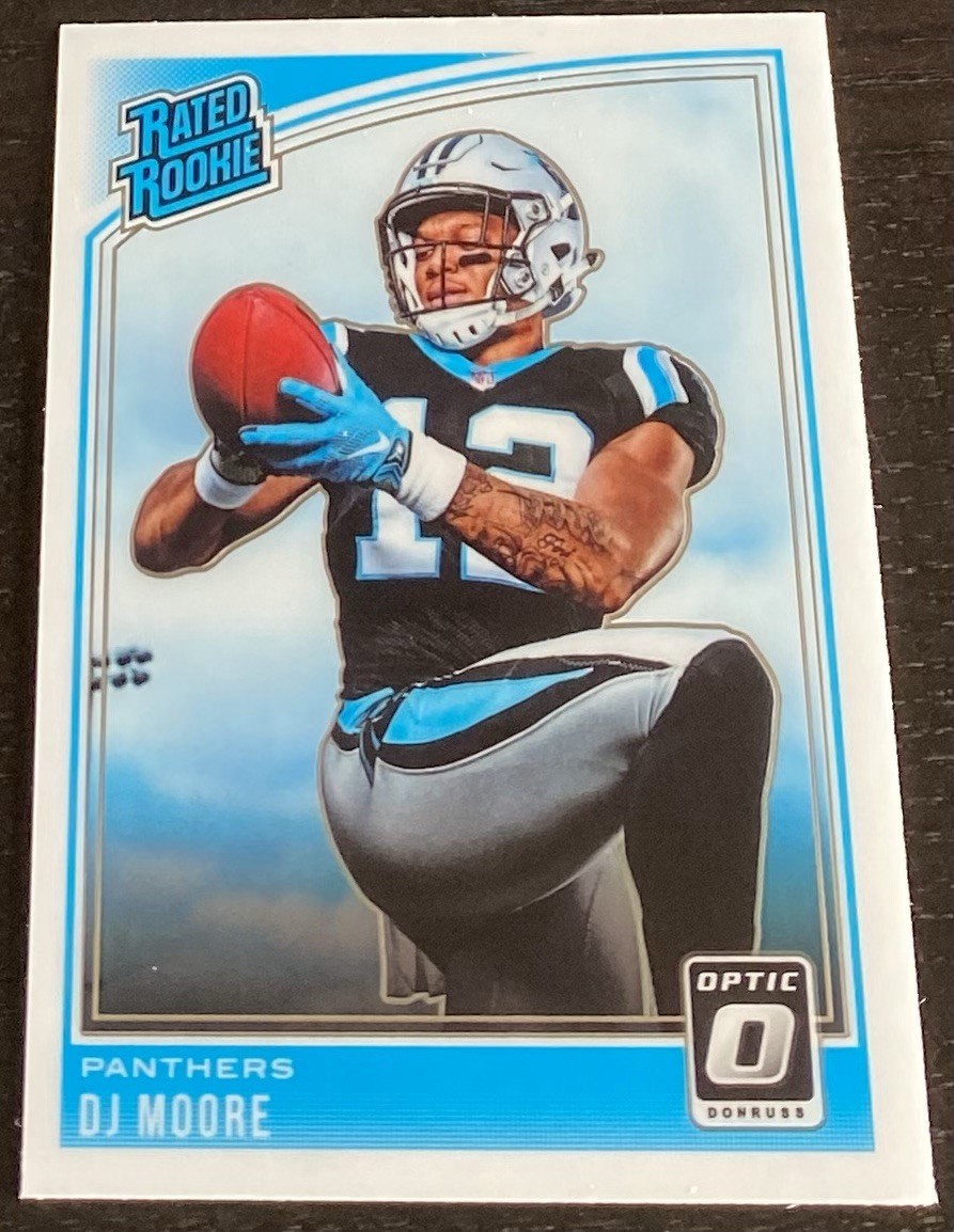 2018 Donruss Optic Rated Rookie DJ Moore Chicago Bears, Carolina Panthers #166