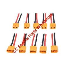 5 Pairs XT60 Plug Connector Female and Male with 14AWG Silicon Wire for RC Lipo