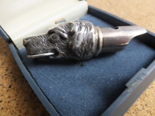 925 silver gun dog whistle. Fully Hallmarked for Birmingham. nice condition.