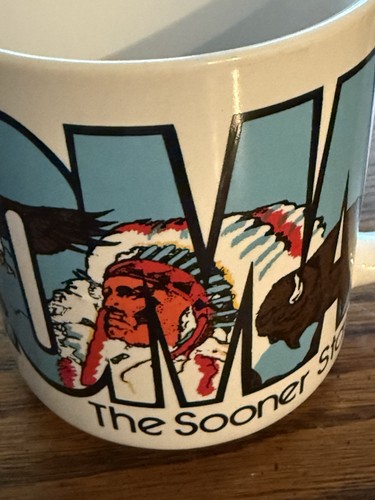 Oklahoma Souvenir Kaffeetasse / Becher. Der frühere Staat. "Kleine Welt". Korea. - Bild 5 von 11