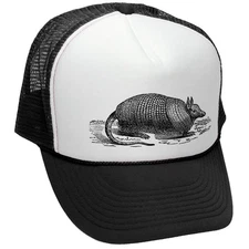 Armadillo Adjustable Snap Back Unisex Trucker Hat - Mesh Cap