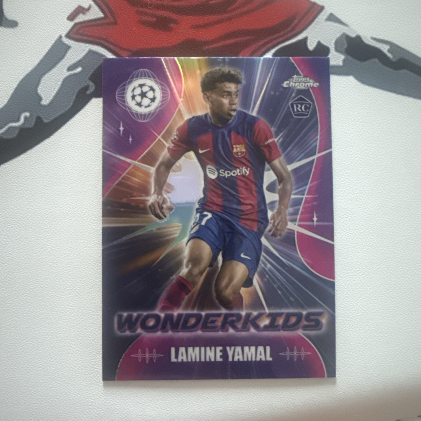 2023-24 Topps Chrome UEFA Club Competitions - Wonderkids Lamine Yamal #WK-3 (RC) view 1