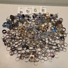 Costume Jewelry Rings Lot Plated Multicolor Vintage Modern Gold/Silver Tone