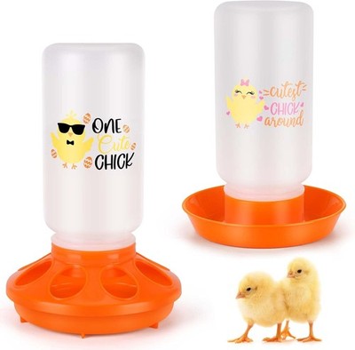 Automatic Chicken Feeder Waterer 1L Brooder Kit Chick Duck Coop Supply