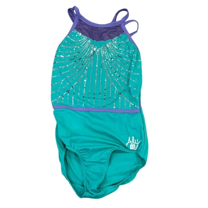 Body Ginnastica Per Bambina Con Brillantini – Set Con Pantaloncini E Fascia, Senza Maniche, Per Danza E Gare, Taglie 6-16 Anni