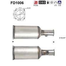 PARTIKELFILTER FÜR CITROËN C5 I (DC ), CITROËN C5 I BREAK (DE ) - AS FD1006