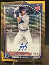 2024 1st Bowman Draft Chrome Ty Southisene * Gold Wave * Insert /50 SSP Auto Cub