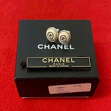 CHANEL COCO Mark Pierce alloy plating Silver 28009