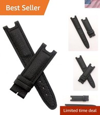 Replacement 19mm Black Leather Watchband with Pin Buckle for TAG Heuer S/el