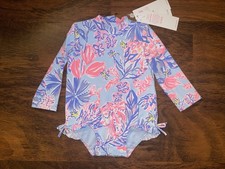Lilly Pulitzer Girl 12-18 Infant ELEPHANT SPLASH IDELLA SWIMSUIT Rashguard NWT