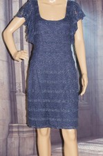 Guess Los Angeles Navy Blue Lace Body Con Dress size 12