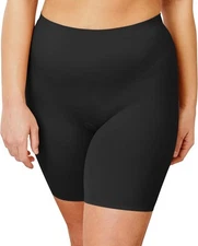 Maidenform BLACK Cover Your Bases Cool Comfort Thigh Slimmer Short, US 2XL