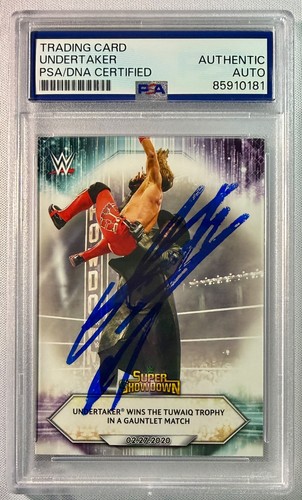 2021 Topps WWE WWF The Undertaker Super Showdown Signed Auto Card #25 PSA DNA