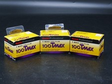 Lot of 3 Kodak T-Max ISO 100 135-36 Black  White Film Expired 2006